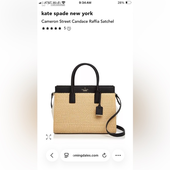 Kate Spade Cameron Street Candace Raffia Satchel
